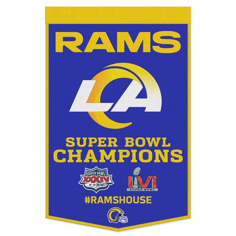 Los Angeles Rams Wool Dynasty Championship Banner 24x38"