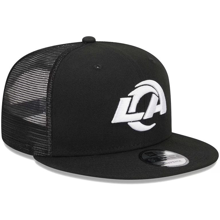 Los Angeles Rams Black New Era 9FIFTY Trucker Snapback Hat