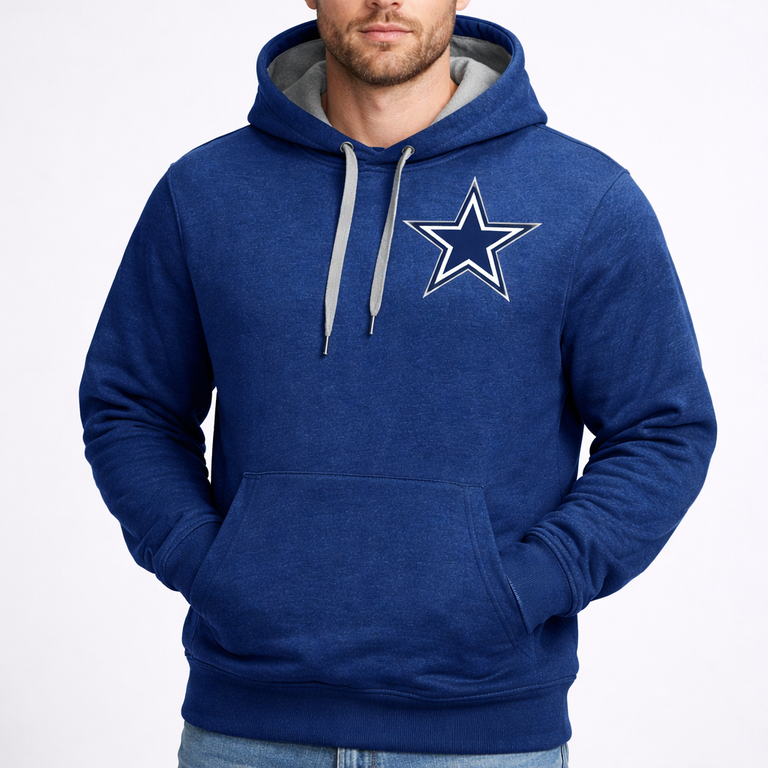 Dallas Cowboys French Terry Mitchell and Ness Hooded Sweatshirt