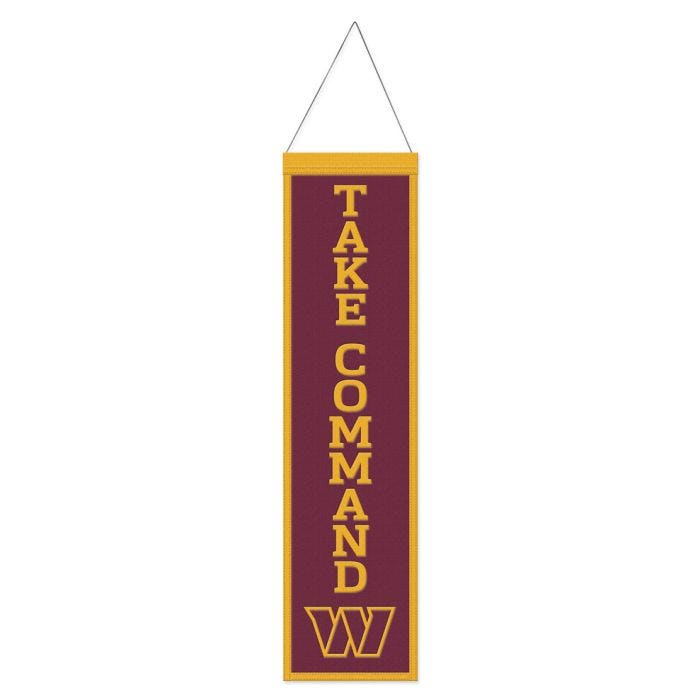 Washington Commanders Wool Slogan Banner 8x32"