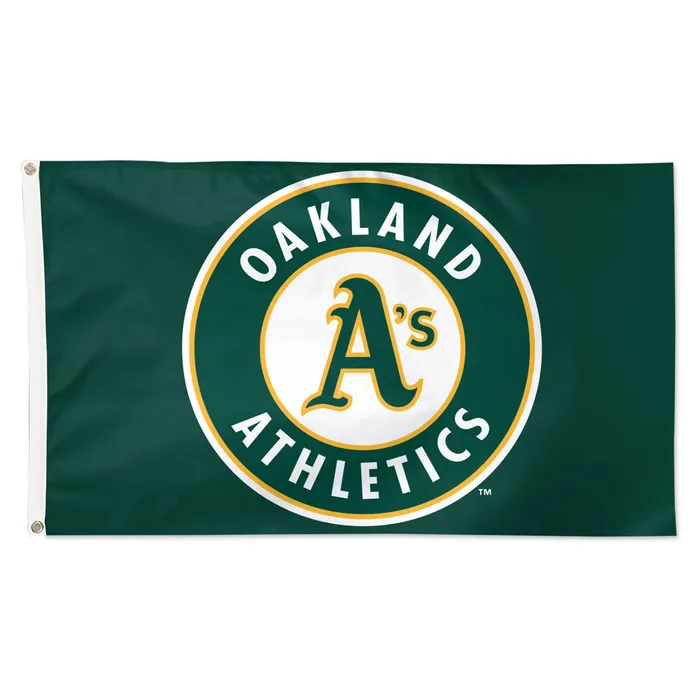 Oakland Athletics Green Circular Logo Flag 3x5'