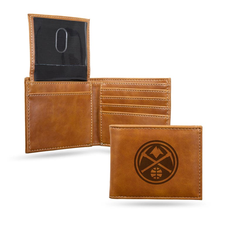 Denver Nuggets Laser Engraved Billfold Leather Wallet
