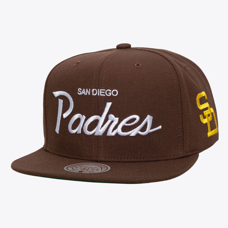 San Diego Padres Head Coach Mitchell and Ness Cooperstown Snapback Hat