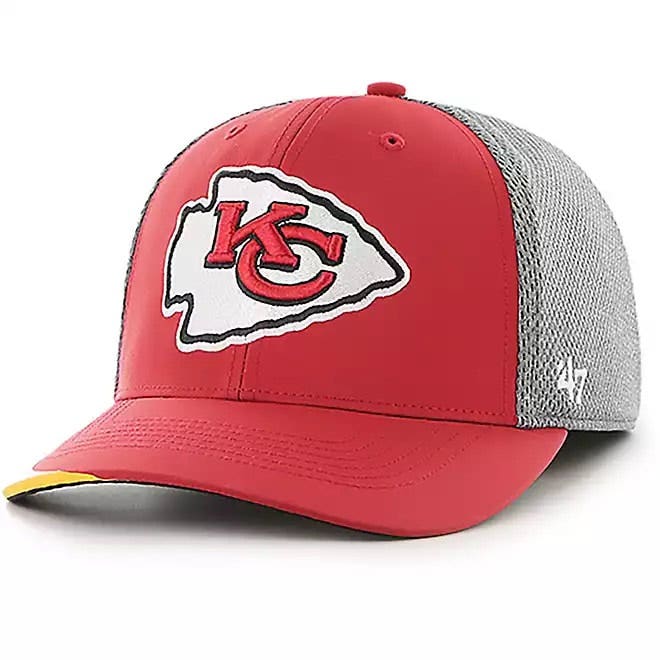 Kansas City Chiefs Red/Grey Trophy '47Brand Flex Fit Hat