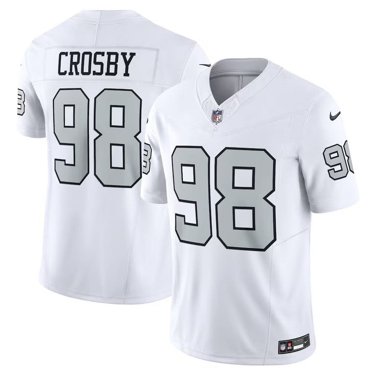 Las Vegas Raiders Maxx Crosby #98 Limited White Nike FUSE Jersey