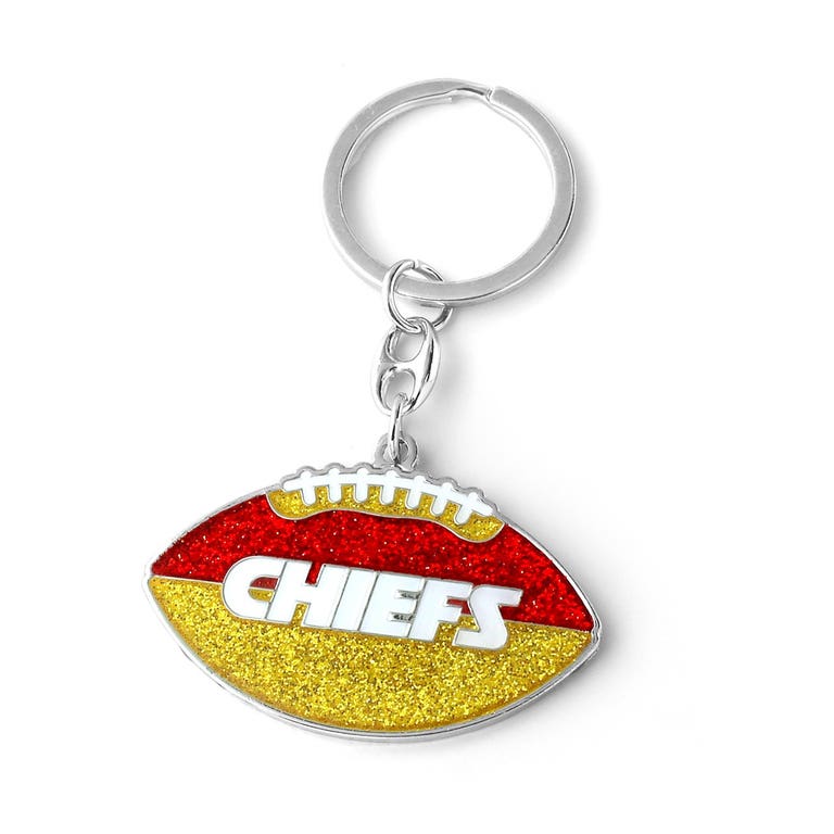 Kansas City Chiefs Glitter Football Keychain