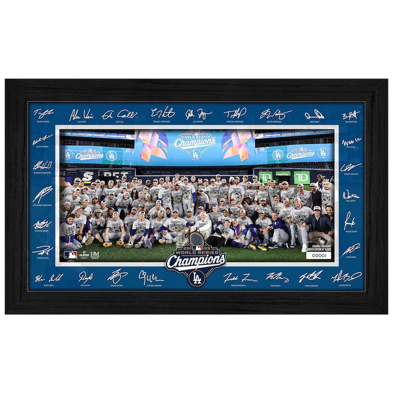 Los Angeles Dodgers 2025 World Series Champions Signature Celebration Frame