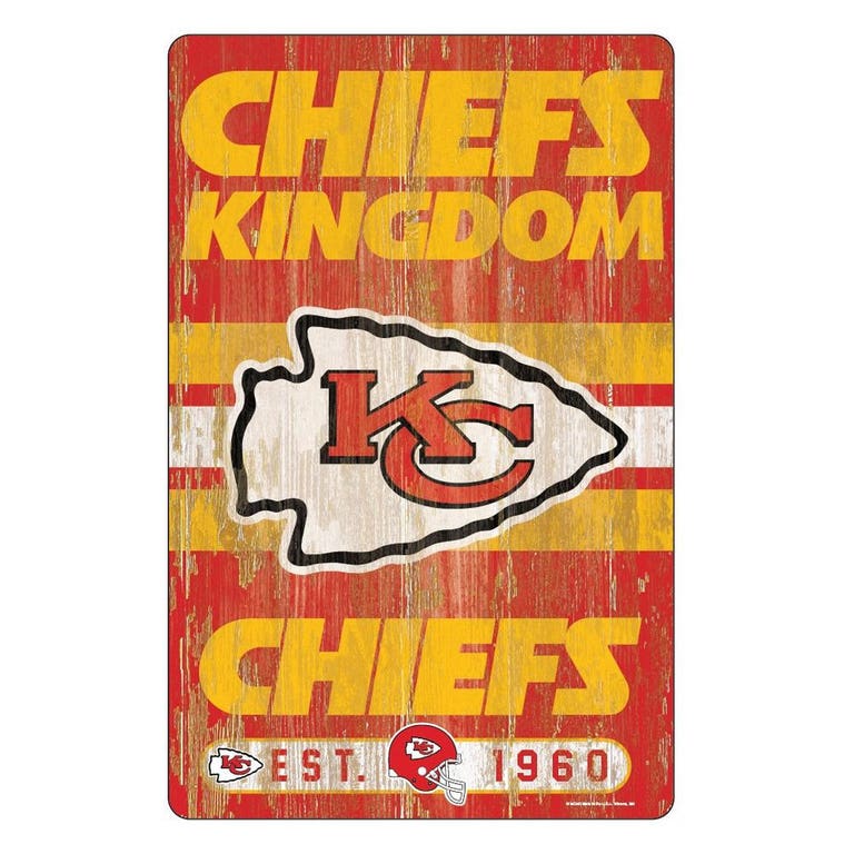 Kansas City Chiefs Wood Slogan Sign 11x17"