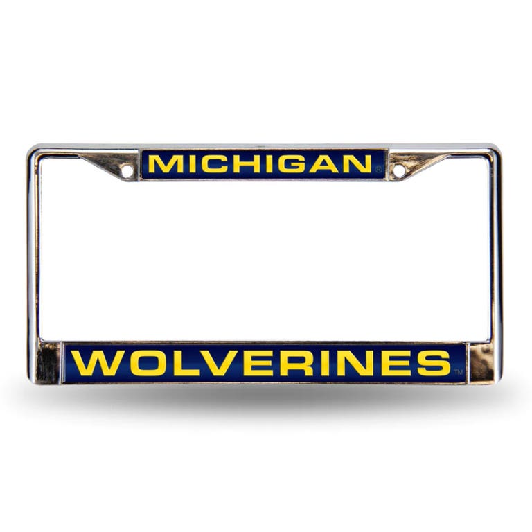 Michigan Wolverines Laser Chrome License Plate Frame