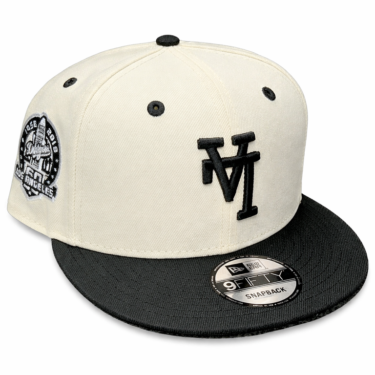 Los Angeles Dodgers Inverted Logo New Era 9FIFTY Cream/Black 60th Anniversary Snapback Hat