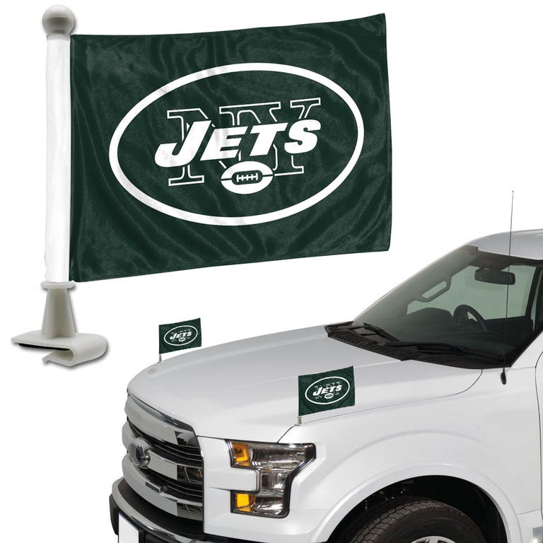 New York Jets Ambassador Car Flags Set