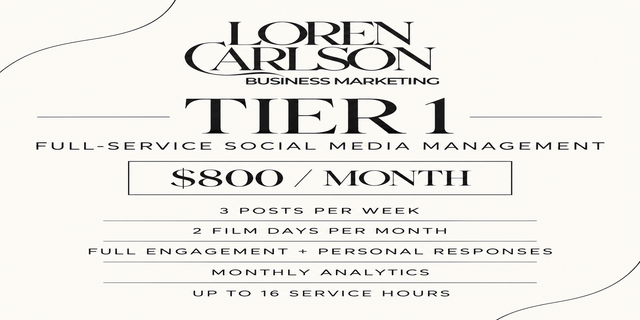 Tier 1 - Full-Service Social Media Management