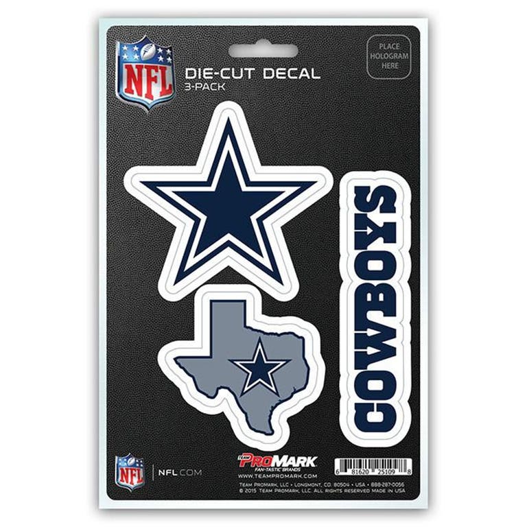 Dallas Cowboys Die Cut Decals 3pk