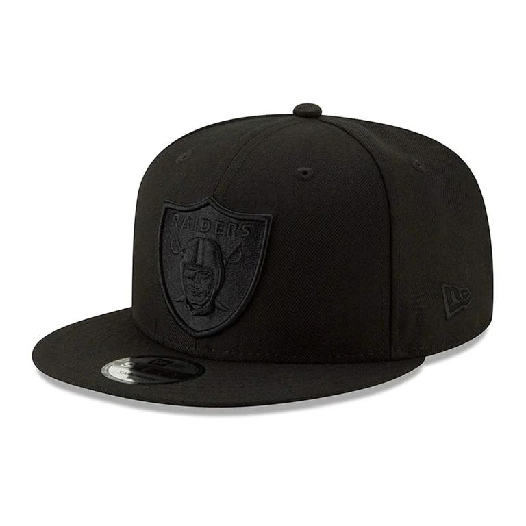 Las Vegas Raiders Blackout New Era 9FIFTY Snapback Hat