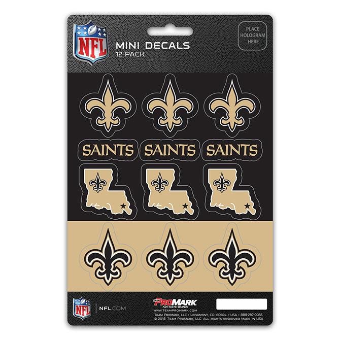 New Orleans Saints Mini Decals 12pk Set
