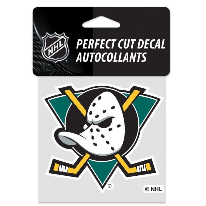 Anaheim Ducks Retro Teal Perfect Cut Decal 4x4"