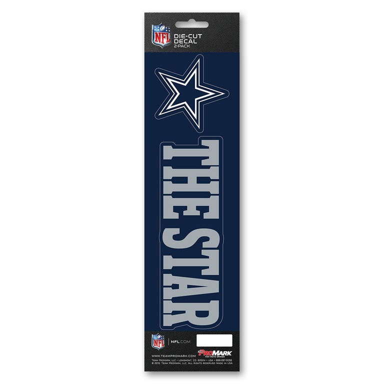 Dallas Cowboys Slogan Die Cut Decal 2pk