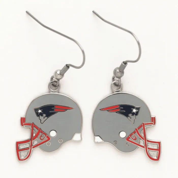 New England Patriots Helmet Shaped Earrings