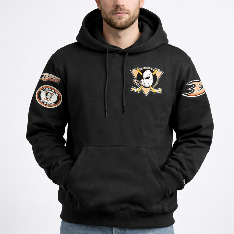Anaheim Ducks Chenille Pro Standard Luxury Hooded Sweatshirt