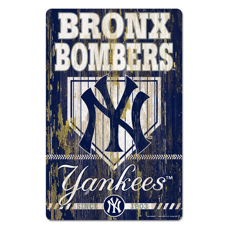New York Yankees Wood Slogan Sign 11x17"