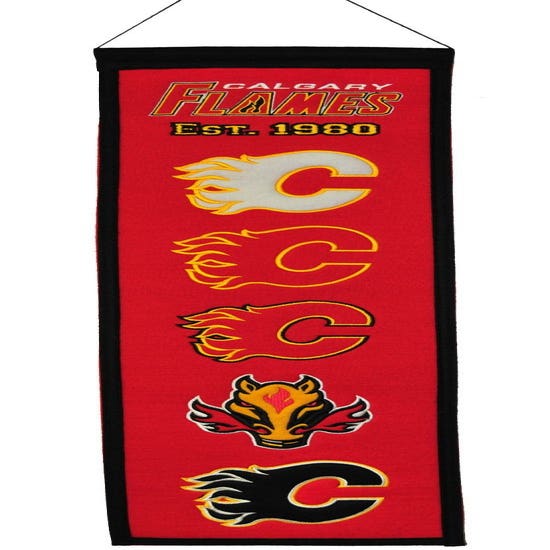 Calgary Flames Wool Heritage Banner 8x32"