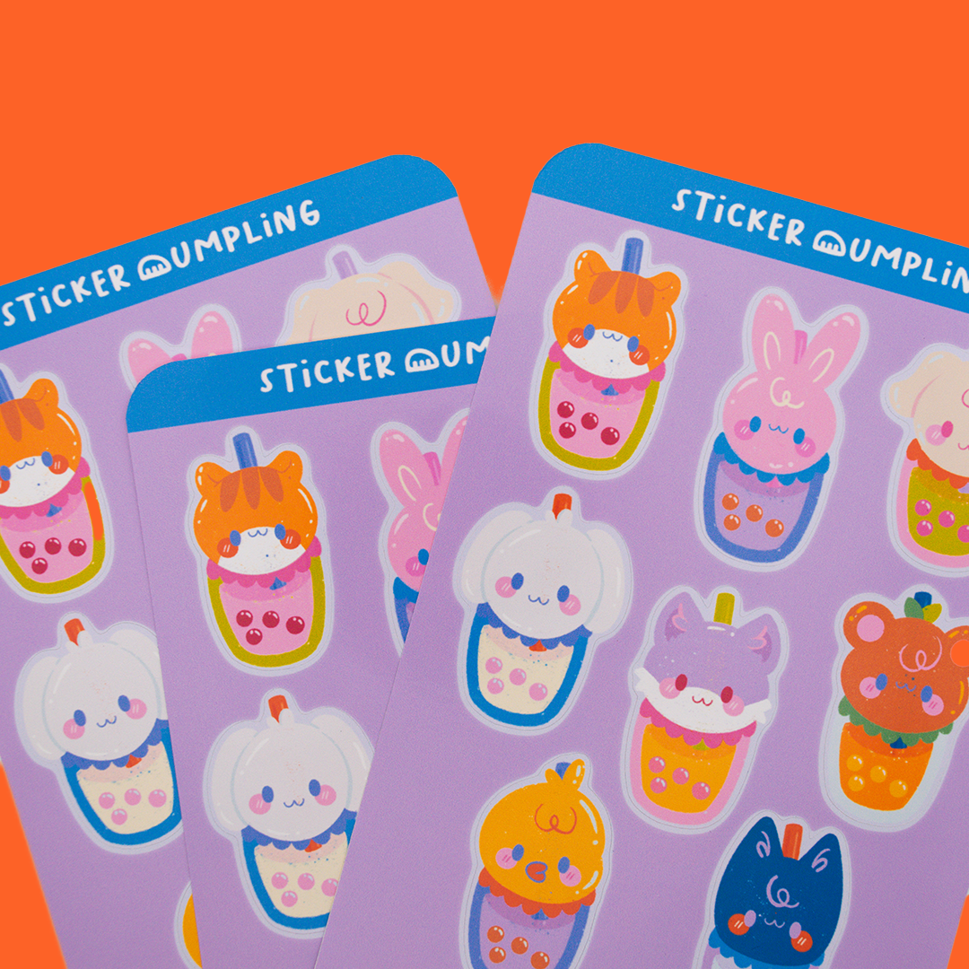 Aniteez Boba Sticker Sheet