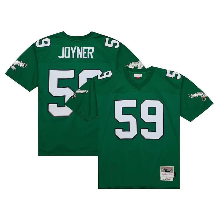 Philadelphia Eagles 1990 Seth Joyner #59 Mitchell and Ness Kelly Green Jersey