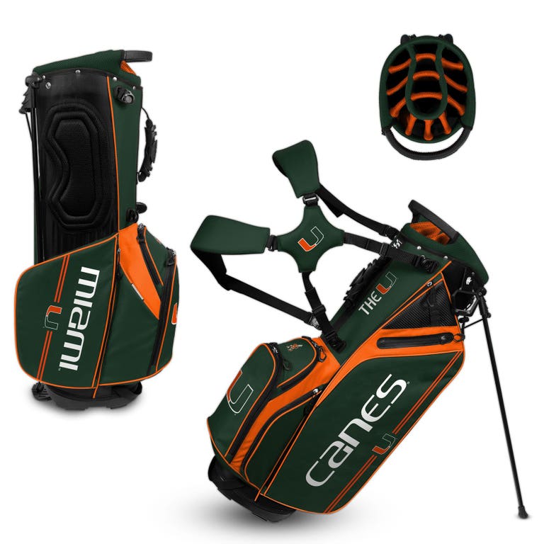Miami Hurricanes Hybrid Caddie Carry Golf Bag