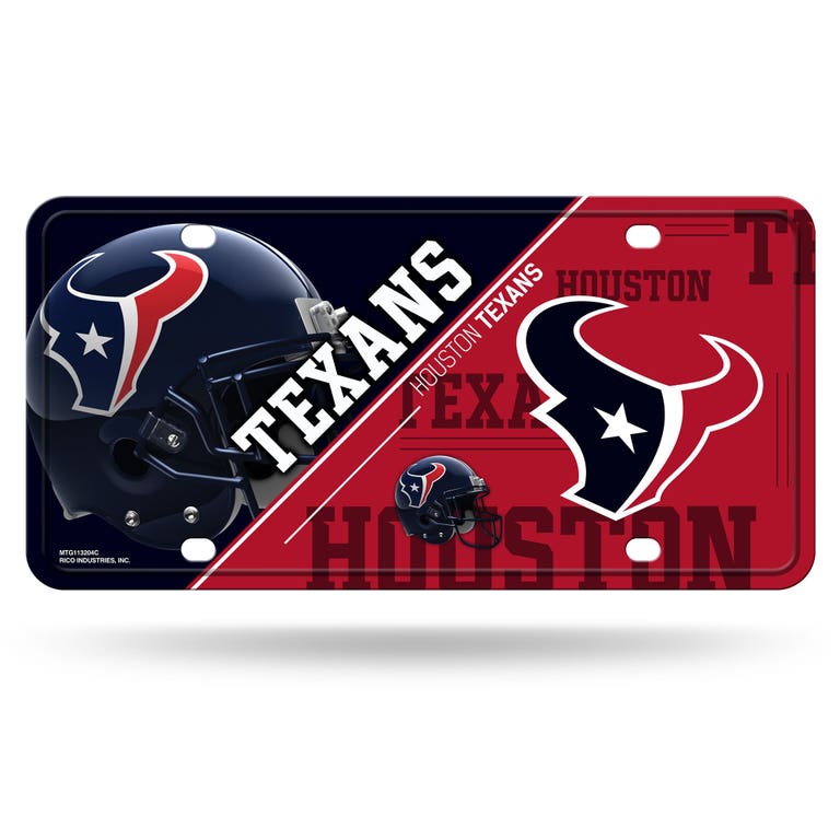 Houston Texans Metal License Plate