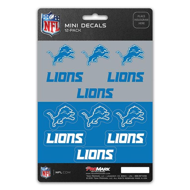 Detroit Lions Mini Decals 12pk Set
