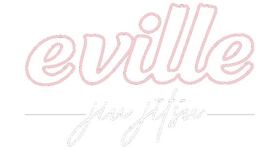 Eville Jiu Jitsu Pink White OG Cursive