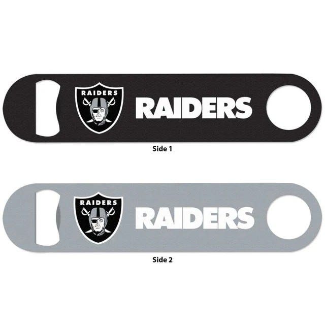 Las Vegas Raiders 2-Sided Stainless Steel Bottle Opener