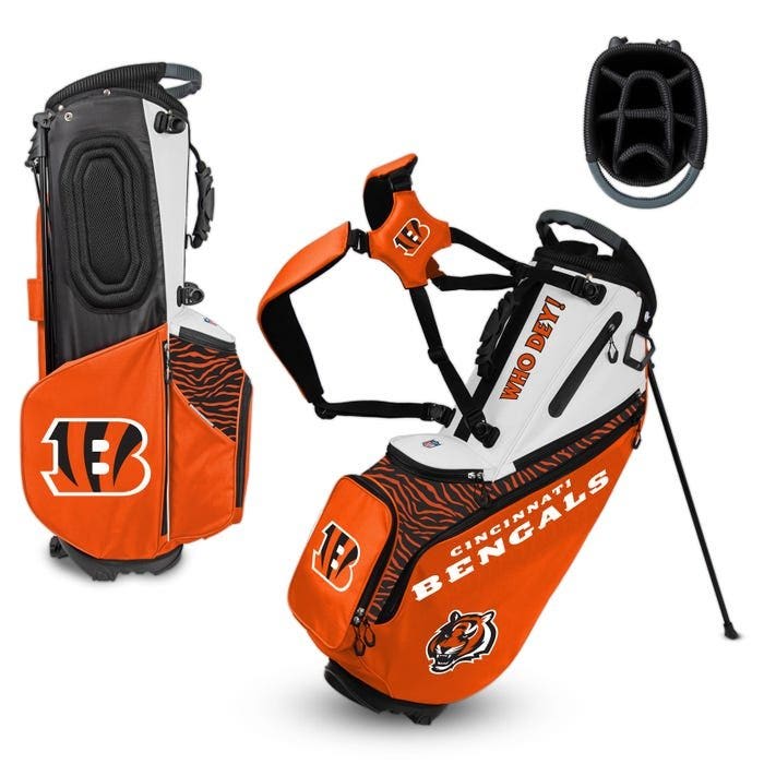 Cincinnati Bengals Hybrid Back Nine Carry Golf Bag