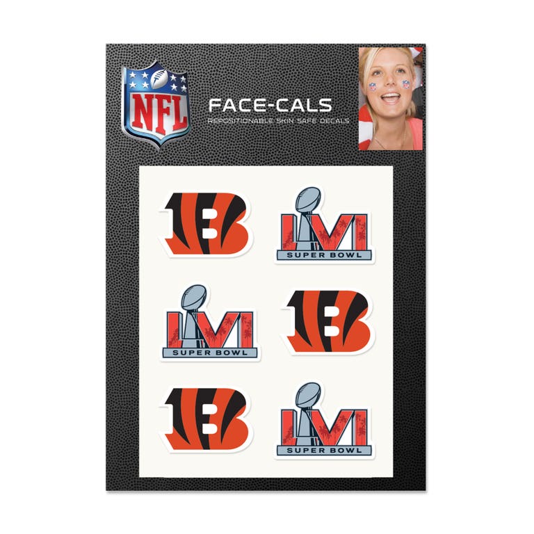 Cincinnati Bengals Super Bowl LVI Face Cal Tattoos