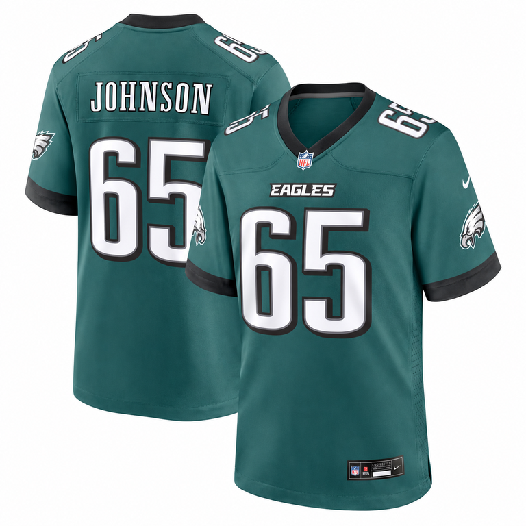 Philadelphia Eagles Lane Johnson #65 Green Nike Game Jersey
