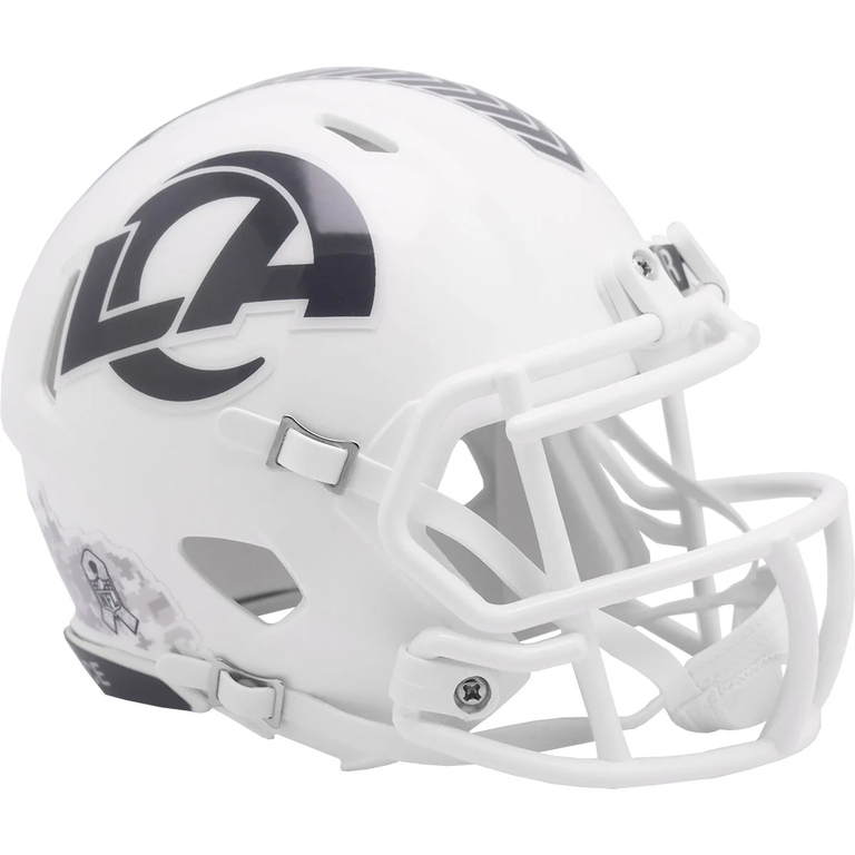 Los Angeles Rams 2024 Riddell Salute to Service Speed Mini Helmet