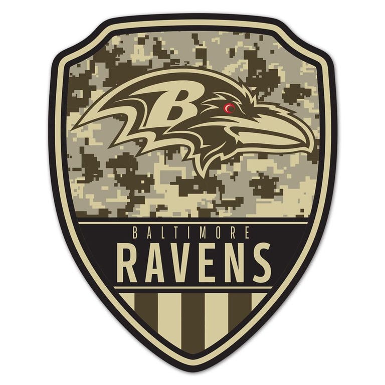 Baltimore Ravens Wood Shield Shaped Sign - 11x14"
