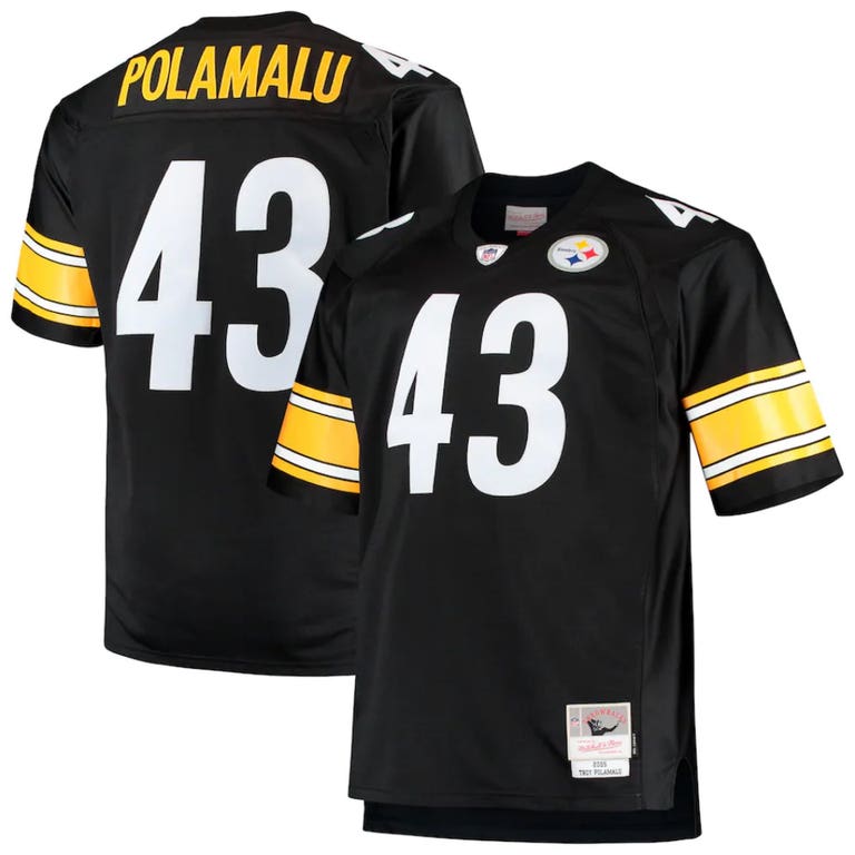 Pittsburgh Steelers 2005 Troy Polamalu #43 Black Mitchell and Ness Jersey