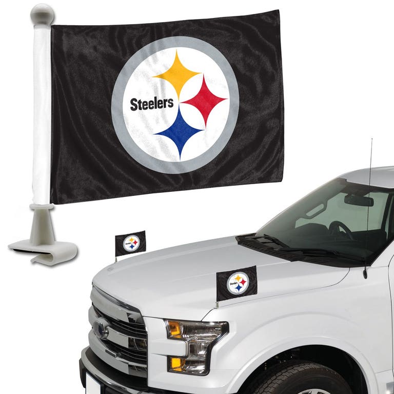 Pittsburgh Steelers Ambassador Car Flags Set