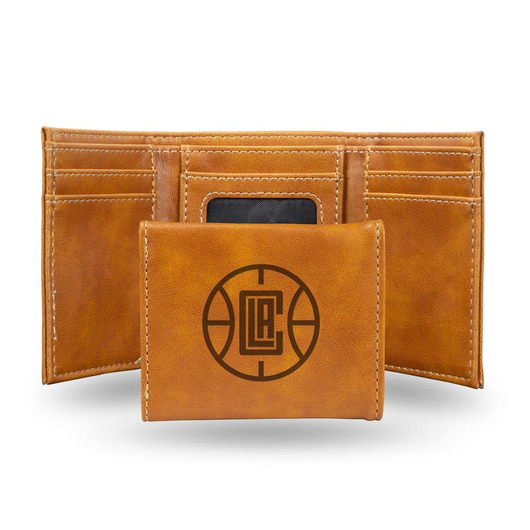 Los Angeles Clippers Laser Engraved Trifold Leather Wallet