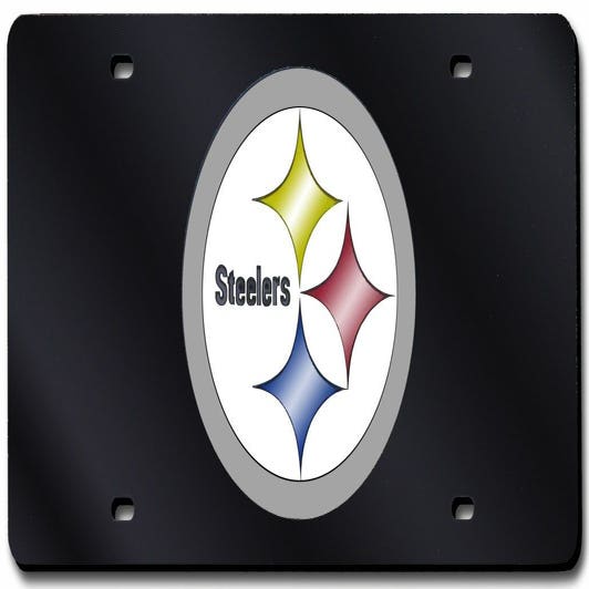 Pittsburgh Steelers Laser Cut Black License Plate