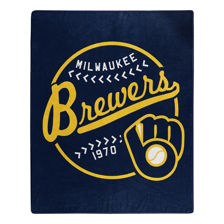 Milwaukee Brewers Moonshot Design Raschel Blanket