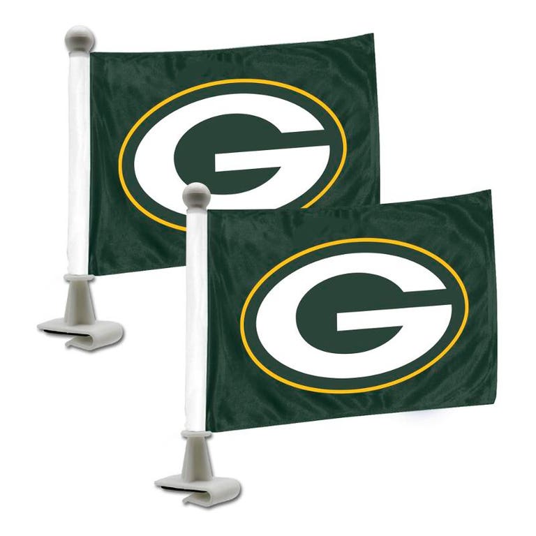 Green Bay Packers Green Ambassador Car Flags Set