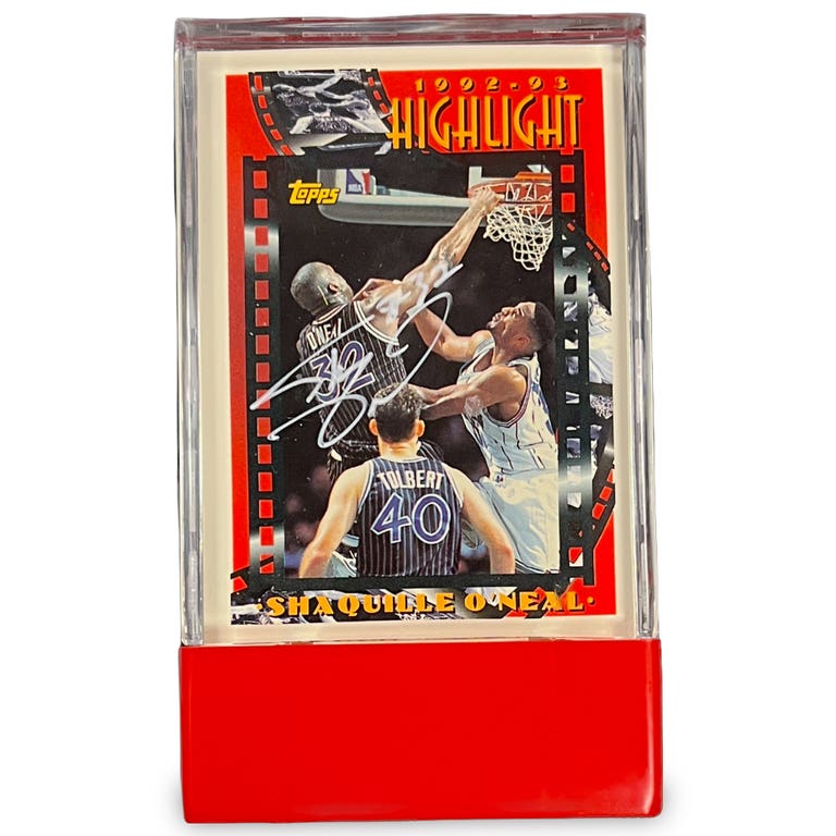 1992-93 Orlando Magic Shaquille O'Neal Autographed Topps Highlight Rookie Card LE/1000