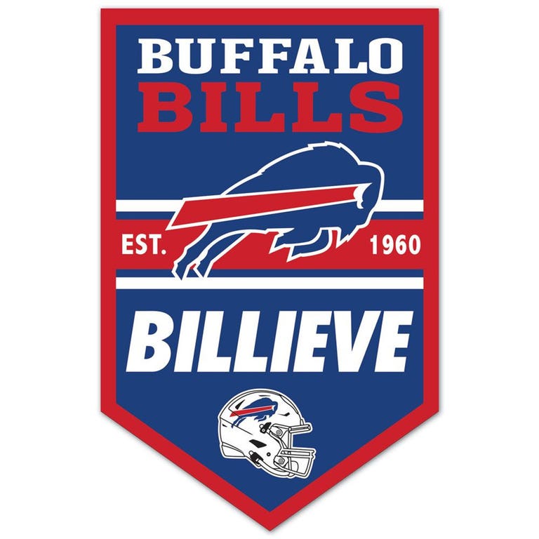 Buffalo Bills Chevron Wood Banner Sign 11x17"