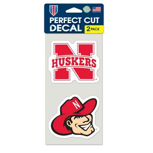 Nebraska Huskers Perfect Cut Decals 2 pack
