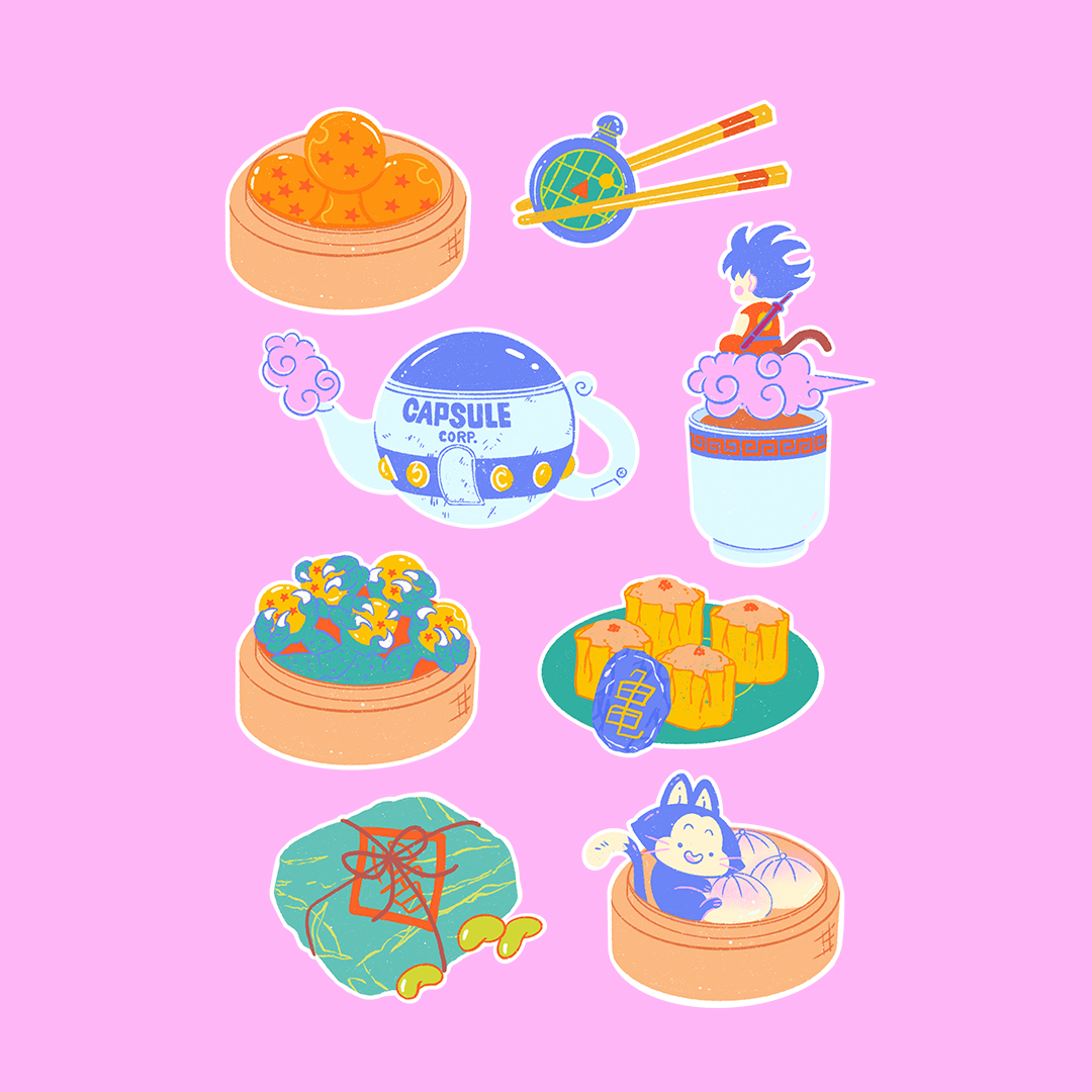 Dragon Dim Sum Sticker Sheet