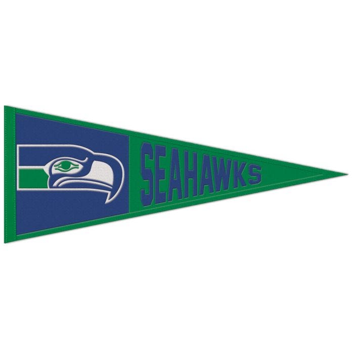 Seattle Seahawks Retro Embroidered Wool Logo Pennant 13x32"