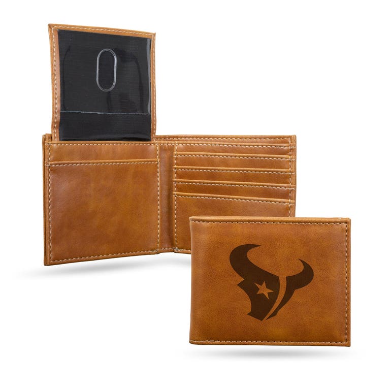 Houston Texans Laser Engraved Billfold Leather Wallet