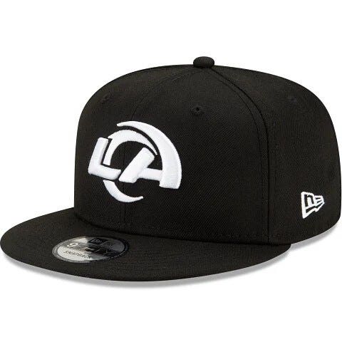 Los Angeles Rams Black and White New Era 9FIFTY Snapback Hat